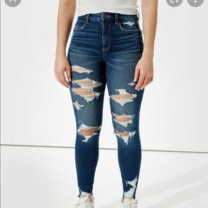 AE High Waisted Distressed Dream Jeans